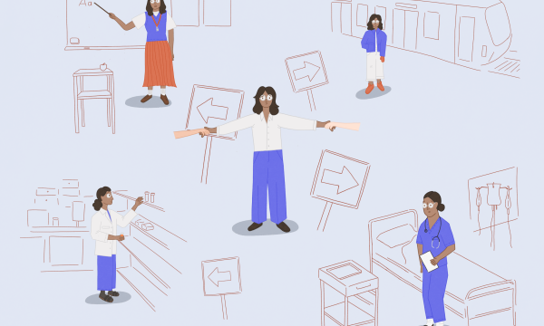 Olika studenter ute på VFU